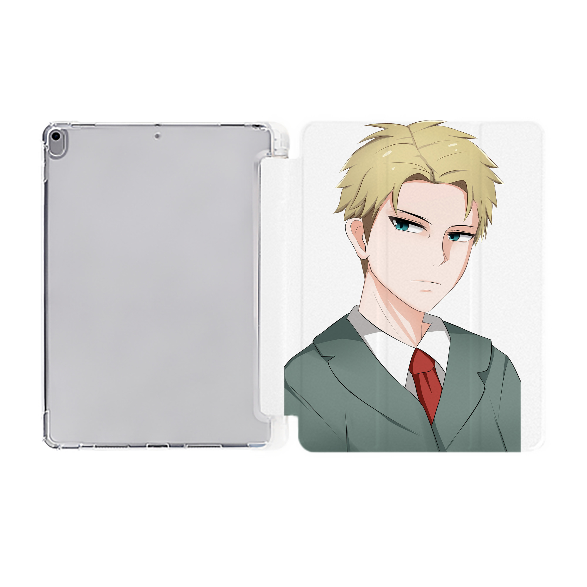 （画像用） SPY×FAMILY间谍家家酒 IPad ケース ペン収納付き 三つ折りスタンド PUレザー×シリコン 対応機種9.5/10.5/10.9インチ